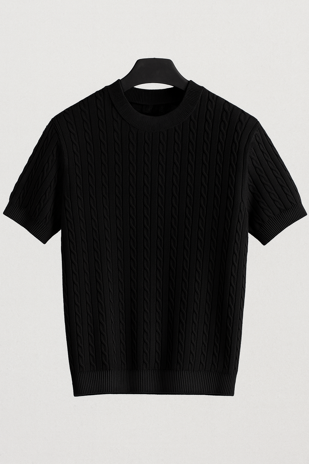 Black Knitted T-shirt