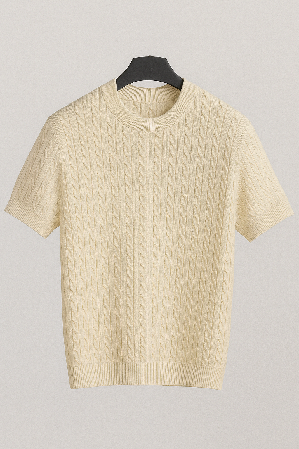 Creamy Knitted T-Shirt