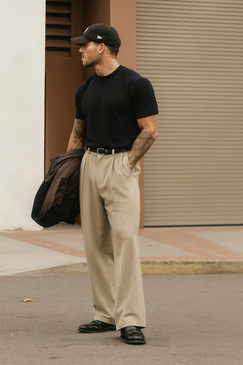Black Knitted T-shirt